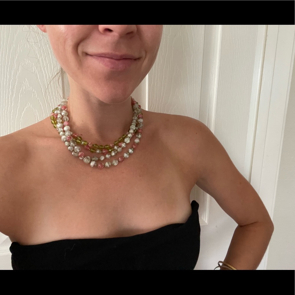 Vintage glass bead necklace